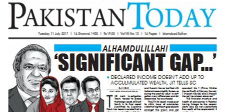 Pakistan Today tops with the most striking headline